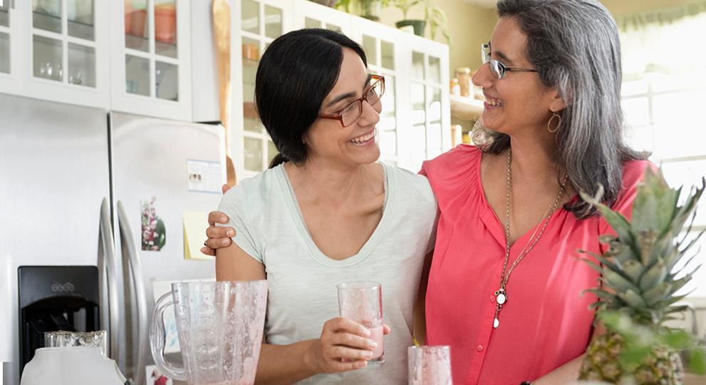 Women holding smoothies